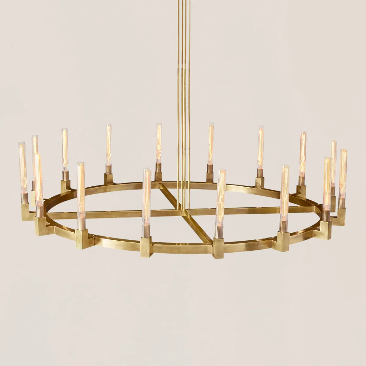 Cannele Glass Round Chandelier-VaseLamps
