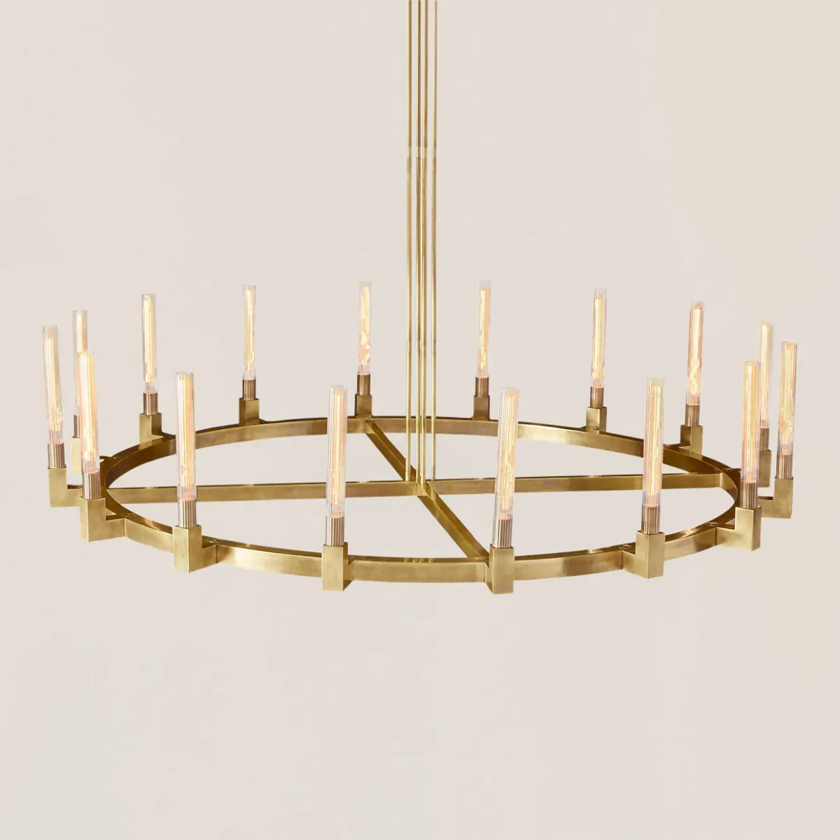 Cannele Glass Round Chandelier-VaseLamps
