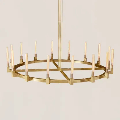 Cannele Glass Round Chandelier-VaseLamps