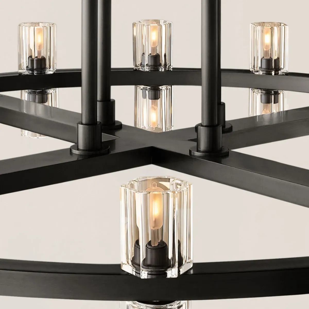 Arcachon LED Round 2-Tier Chandelier 60"-VaseLamps