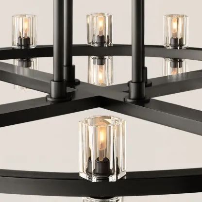 Arcachon LED Round 2-Tier Chandelier 60"-VaseLamps