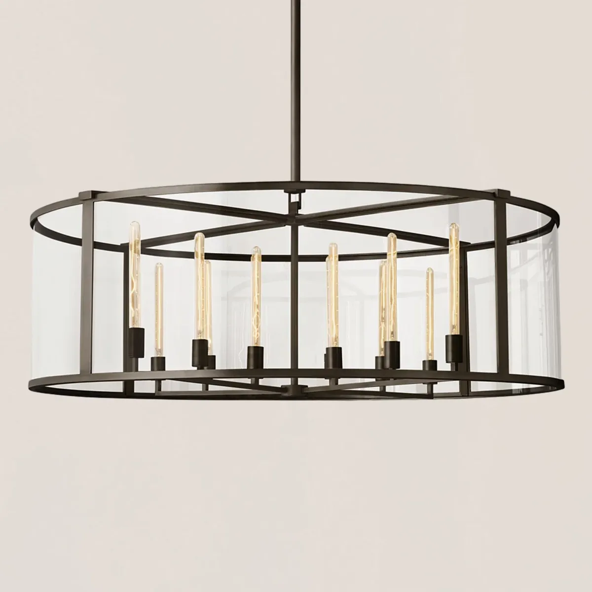 VASELAMPS - Glass Lantern Modern Round Chandelier 33“/44”/55"