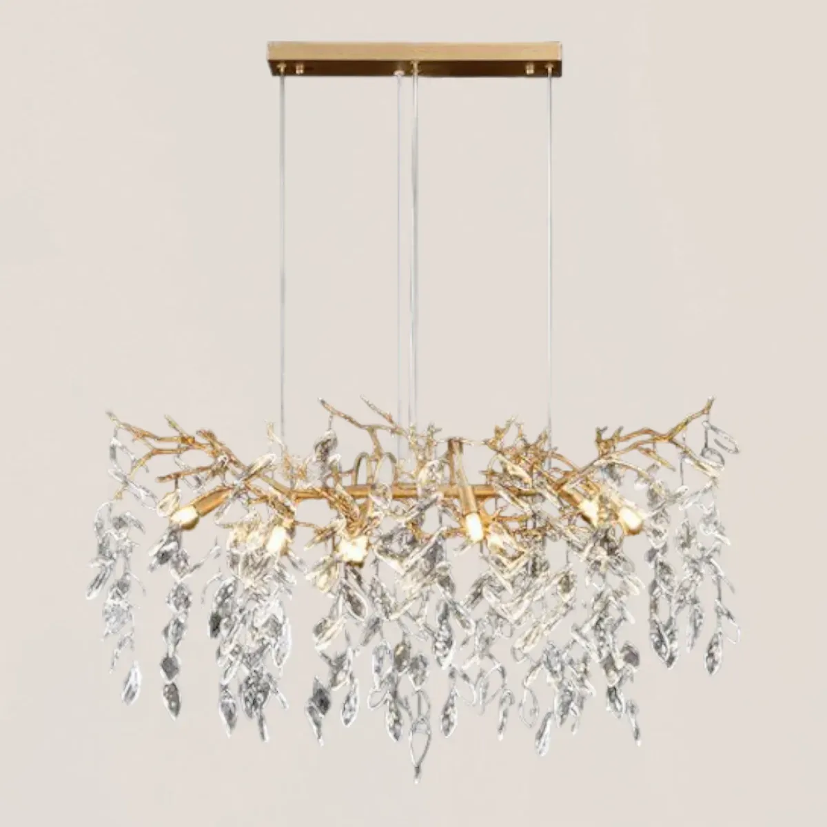 VASELAMPS - Linear Gold Chandeliers Tree Branch-VaseLamps