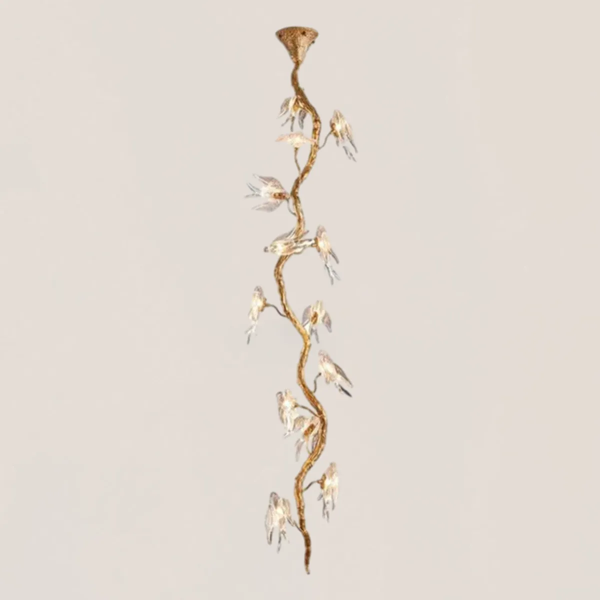 VASELAMPS - Bird Glass Tree Branch Chandelier-VaseLamps