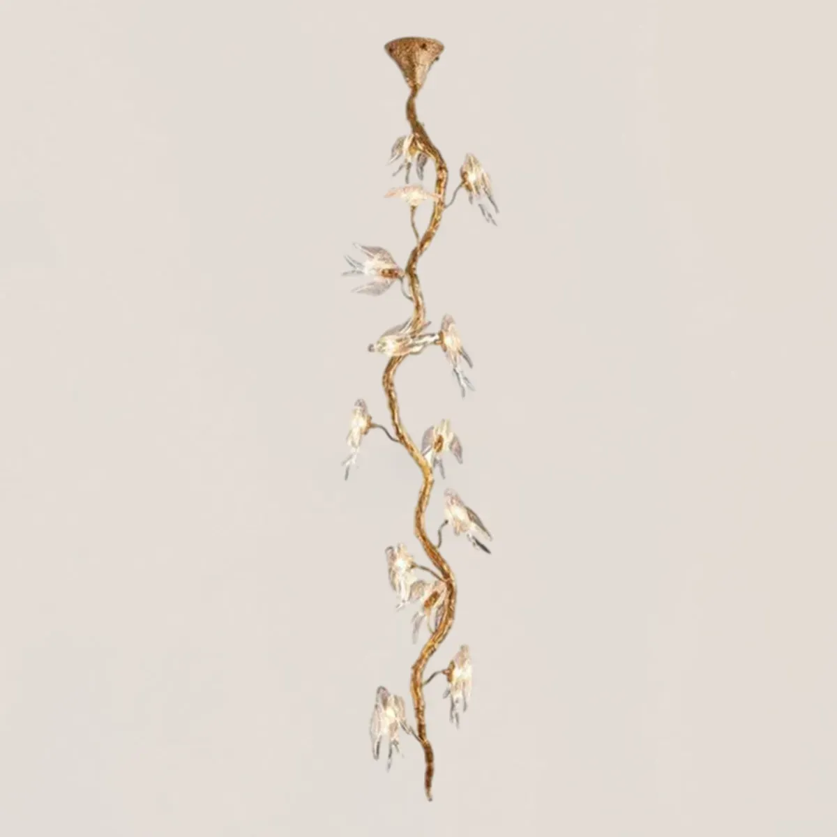 VASELAMPS - Bird Glass Tree Branch Chandelier-VaseLamps