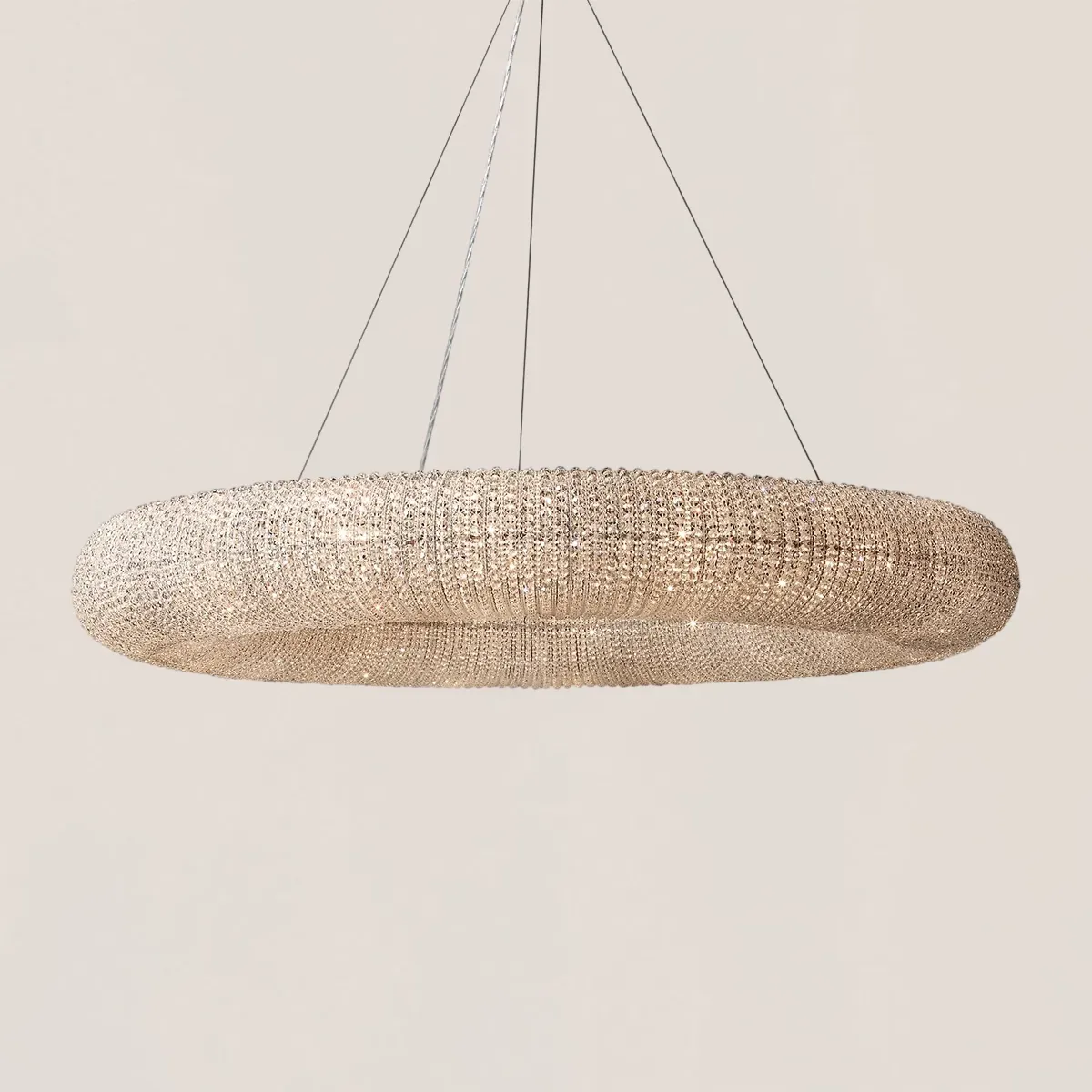 Halo Crystal Round LED Chandelier-VaseLamps