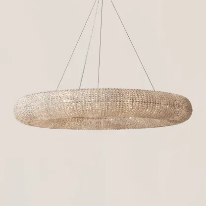 Halo Crystal Round LED Chandelier-VaseLamps