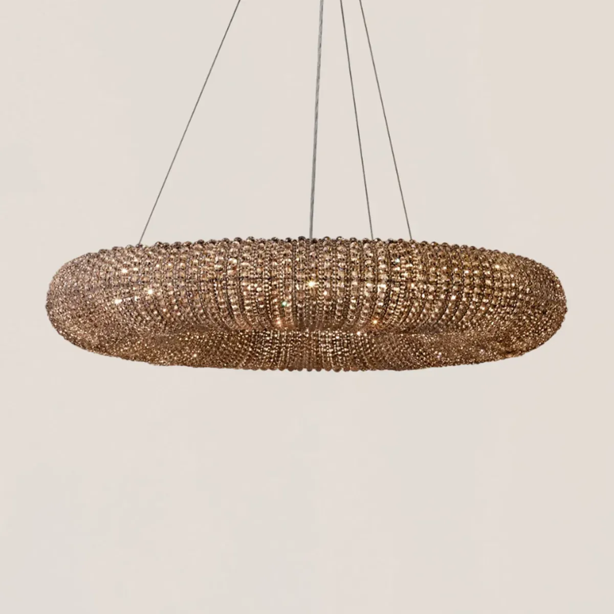 Halo Crystal Round LED Chandelier-VaseLamps