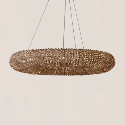 Halo Crystal Round LED Chandelier-VaseLamps