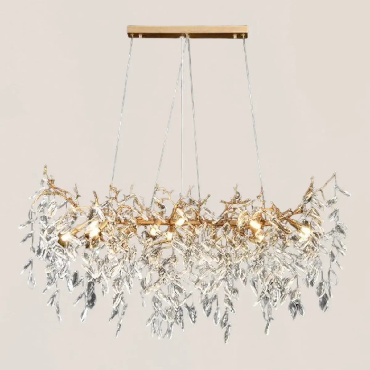 VASELAMPS - Linear Gold Chandeliers Tree Branch-VaseLamps