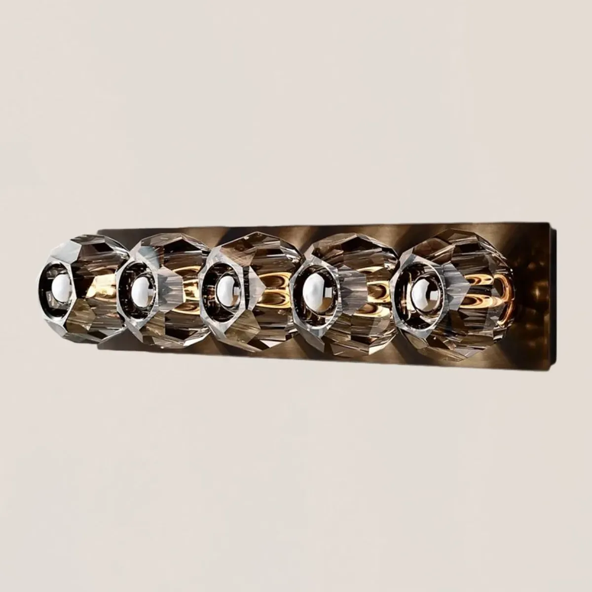 Boule De Smoke Crystal Linear Grand Wall Sconce-VaseLamps