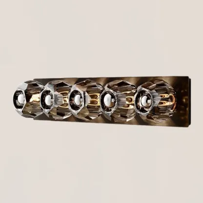 Boule De Smoke Crystal Linear Grand Wall Sconce-VaseLamps