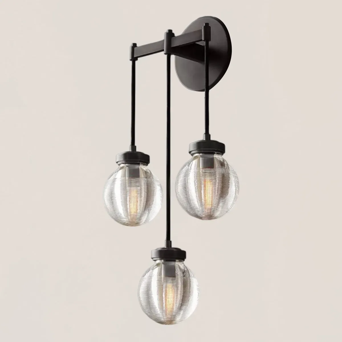 Pearl Spherical Modern Triple Wall Sconce-VaseLamps