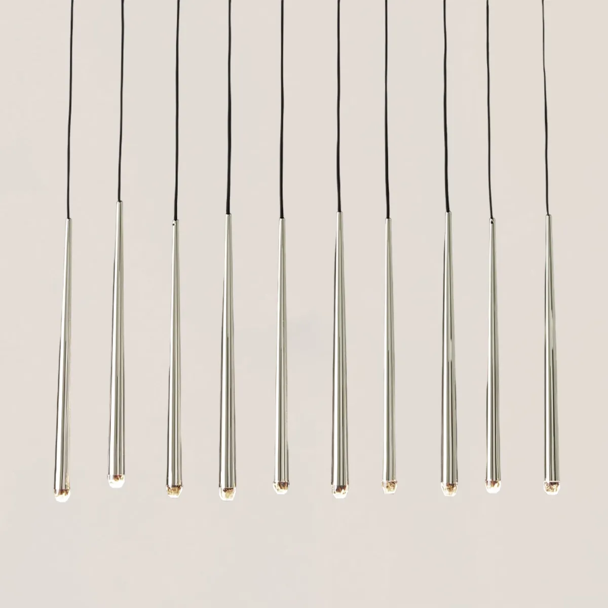 Aquitaine Modern Brass Linear Chandelier-VaseLamps