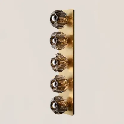 Boule De Smoke Crystal Linear Grand Wall Sconce-VaseLamps