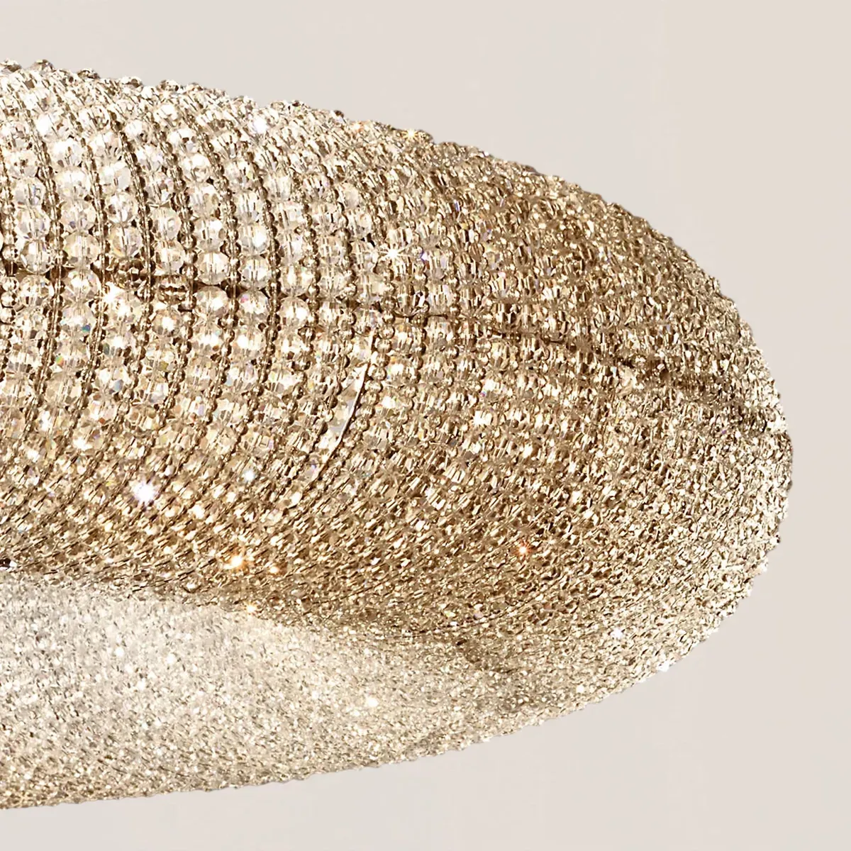 Halo Crystal Round LED Chandelier-VaseLamps