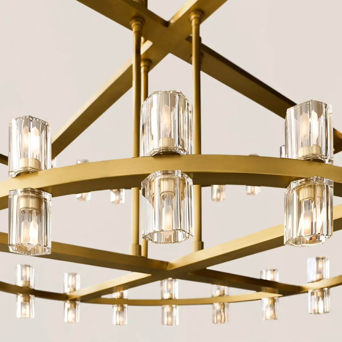 Arcachon LED Round 2-Tier Chandelier 60"-VaseLamps