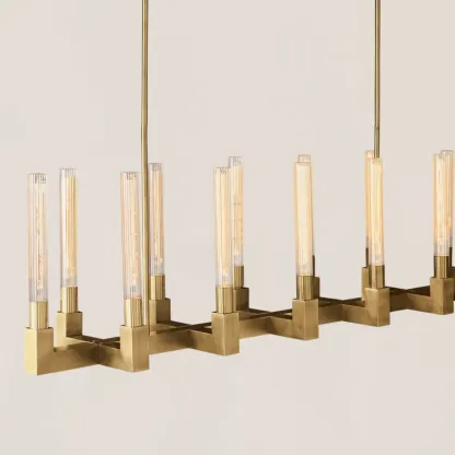 Cannele Glass Linear Chandelier-VaseLamps