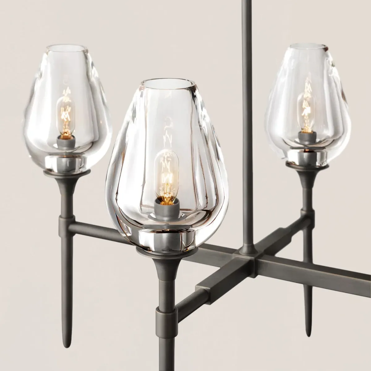Tulip Crystal Linear Chandelier-VaseLamps