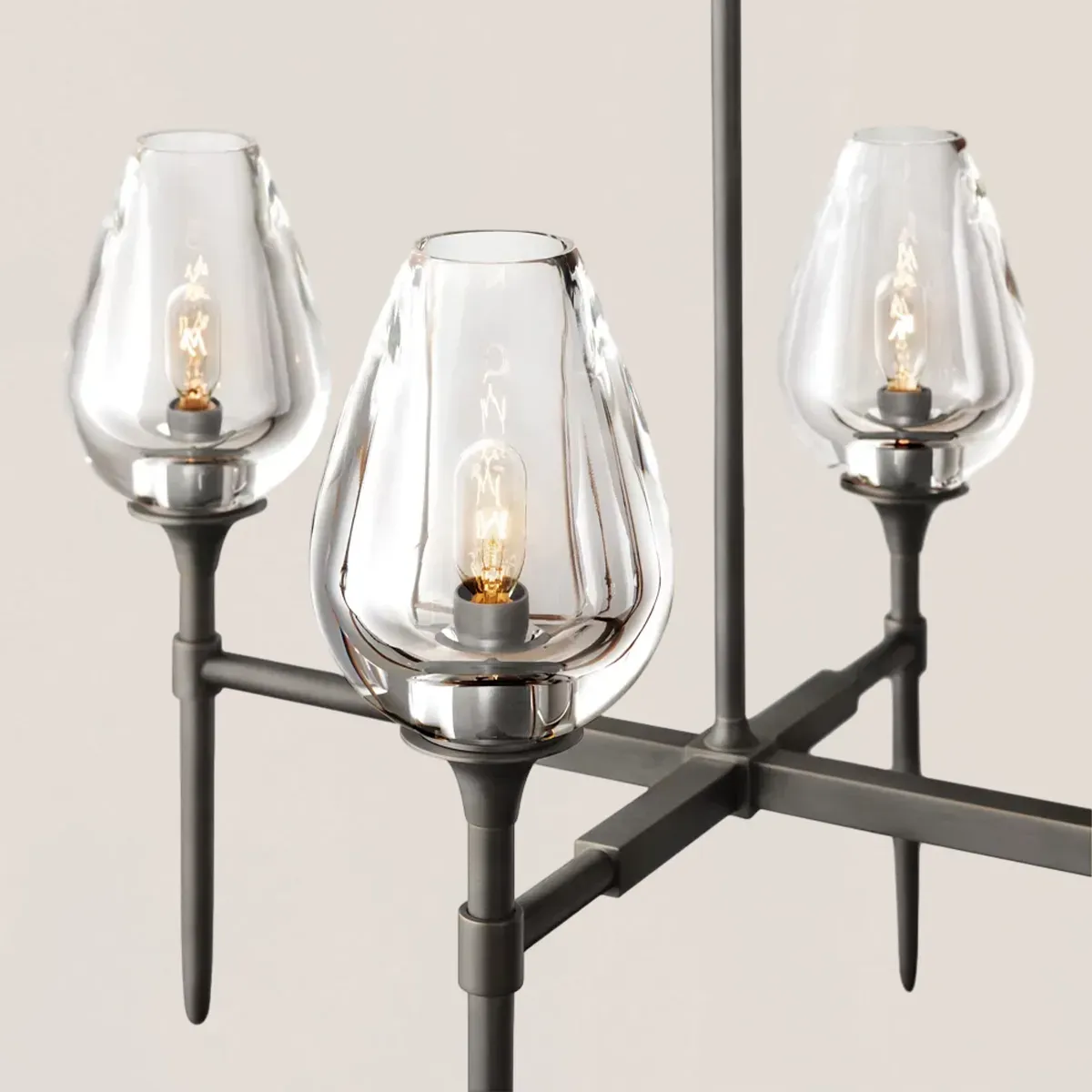 Tulip Crystal Linear Chandelier-VaseLamps