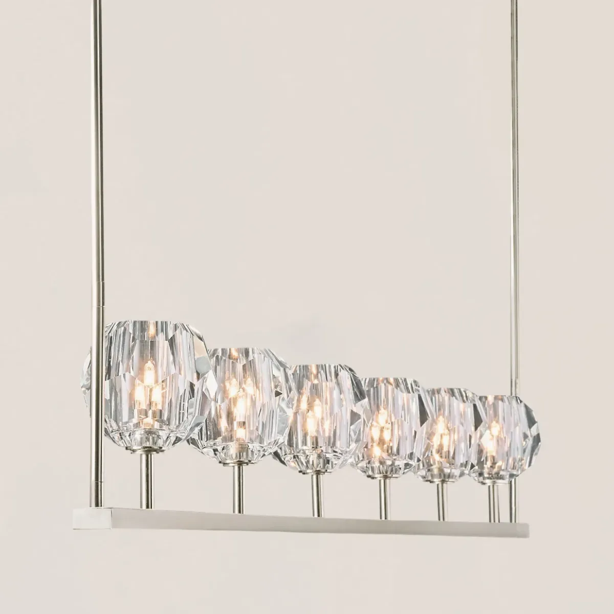 Boule De Crystal Linear Chandelier-VaseLamps