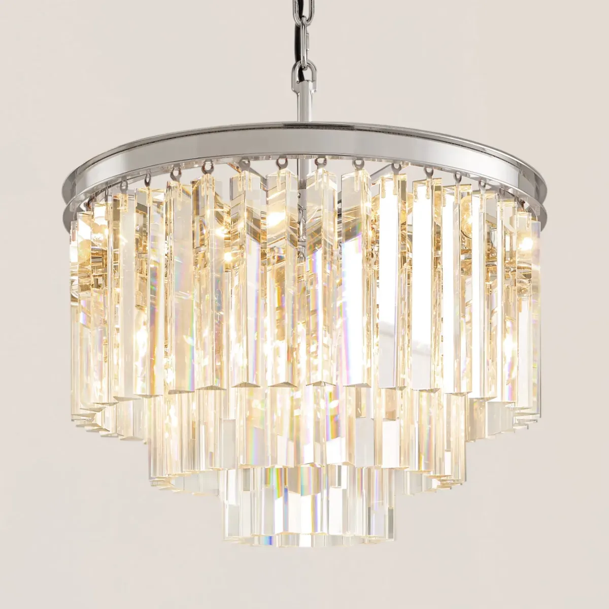 1920s Odeon Round Chandelier-VaseLamps