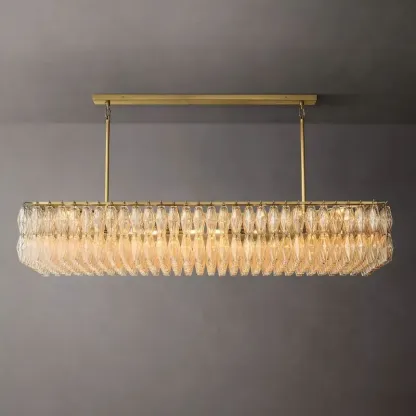 Chiara Glass Rectangular Chandelier-VaseLamps