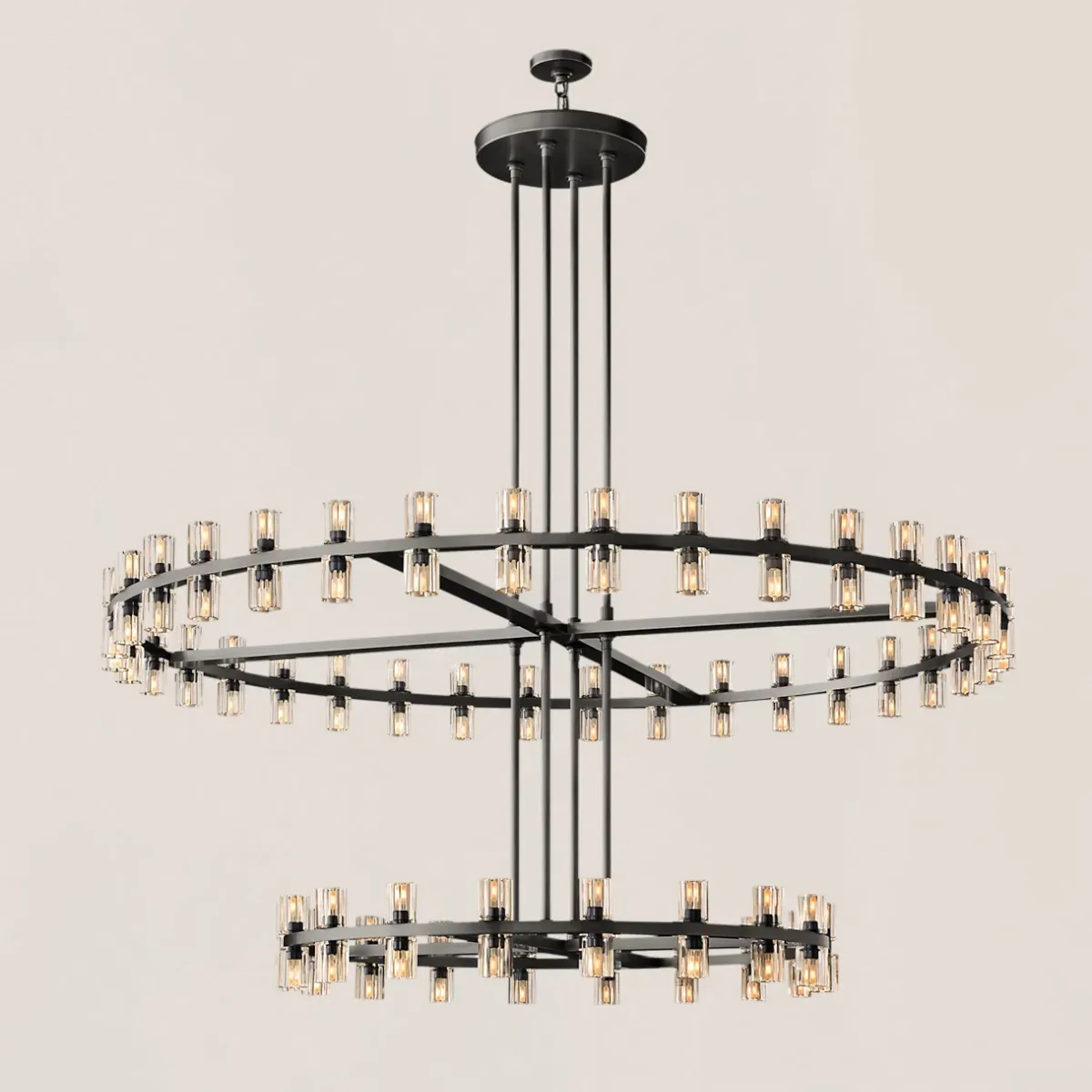 Arcachon LED Round 2-Tier Chandelier 60"-VaseLamps