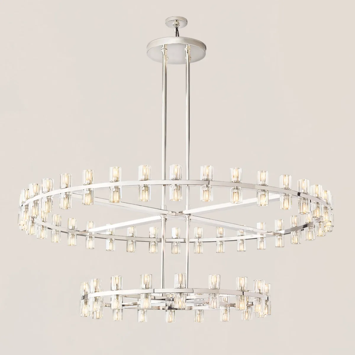 Arcachon LED Round 2-Tier Chandelier 60"-VaseLamps