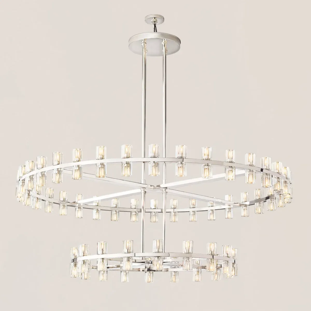 Arcachon LED Round 2-Tier Chandelier 60"-VaseLamps