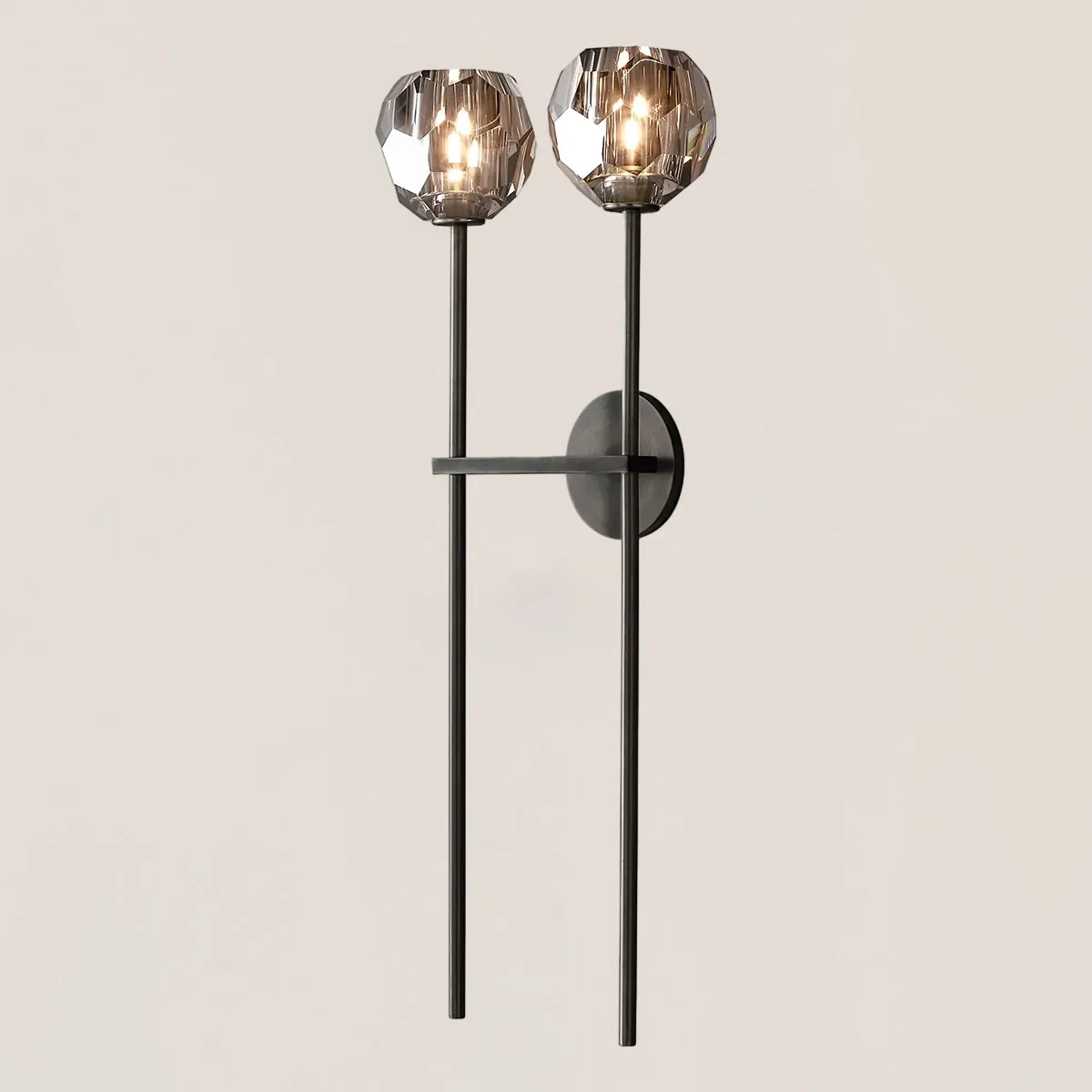 Boule De Crystal Double Grand Wall Sconce-VaseLamps
