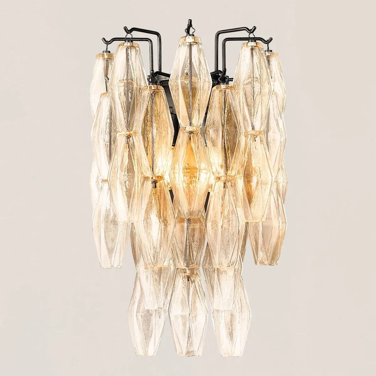 Chiara Glass Short Wall Sconce-VaseLamps