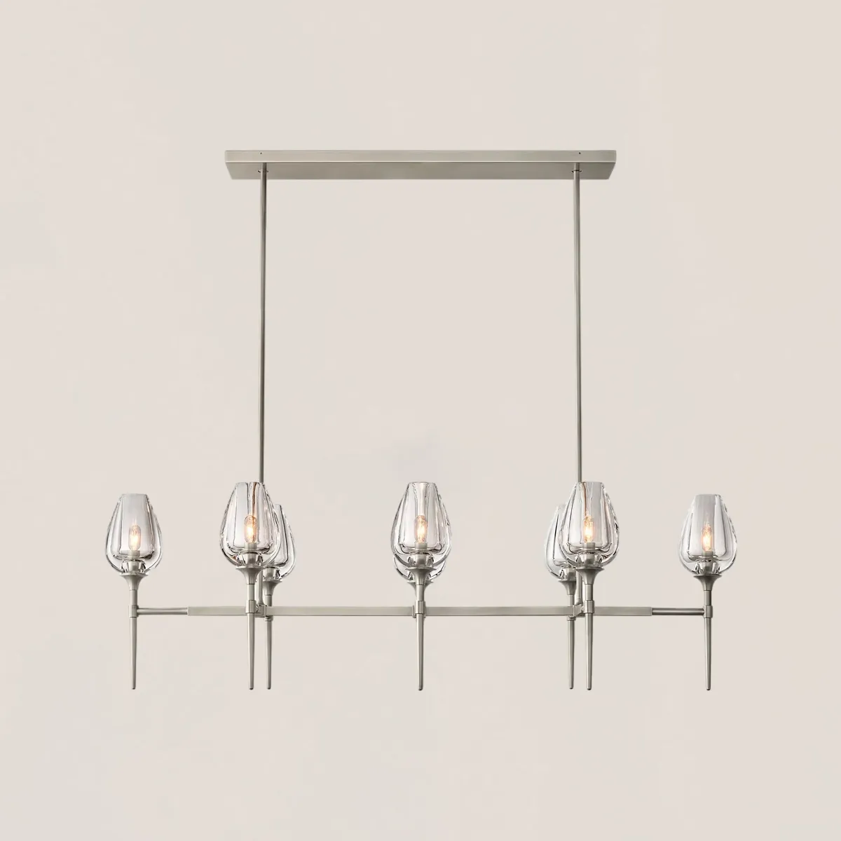 Tulip Crystal Linear Chandelier-VaseLamps