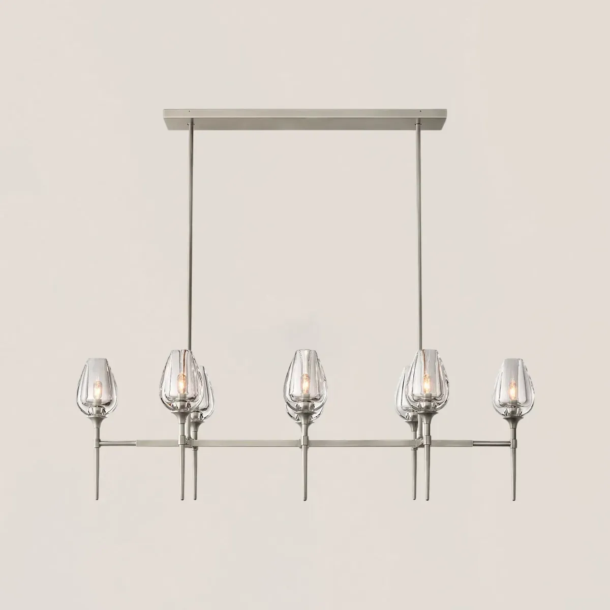 Tulip Crystal Linear Chandelier-VaseLamps