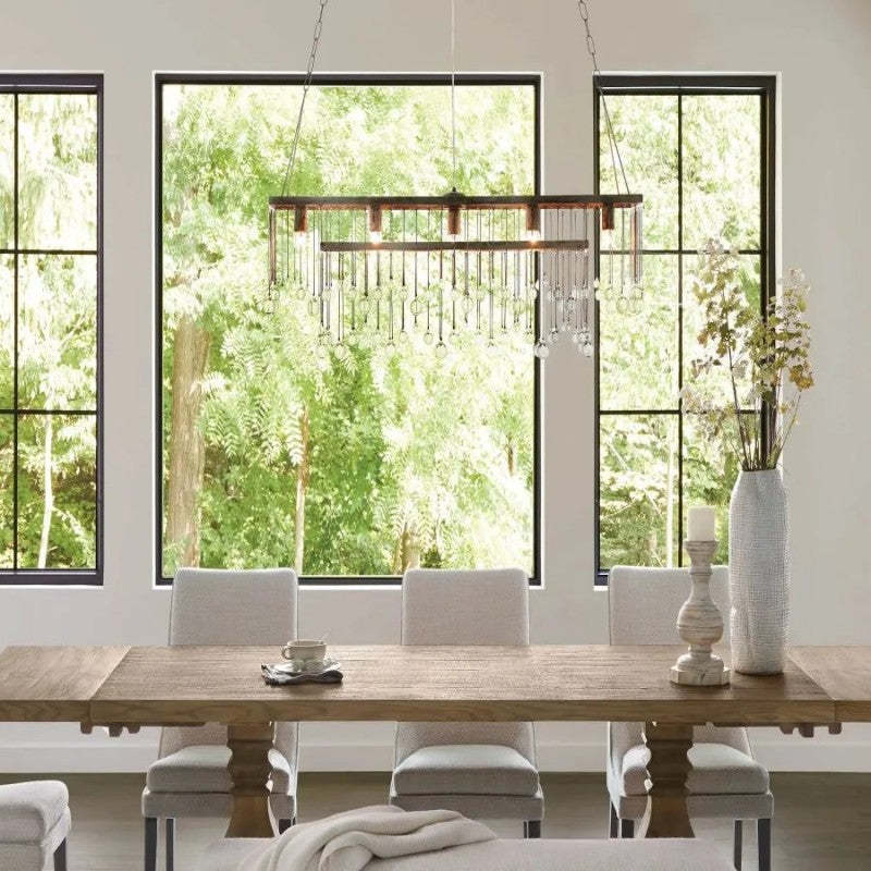 Gael Rectangular Chandelier-VaseLamps