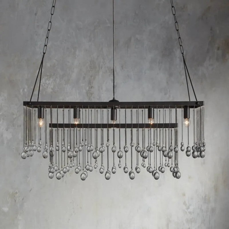 Gael Rectangular Chandelier-VaseLamps