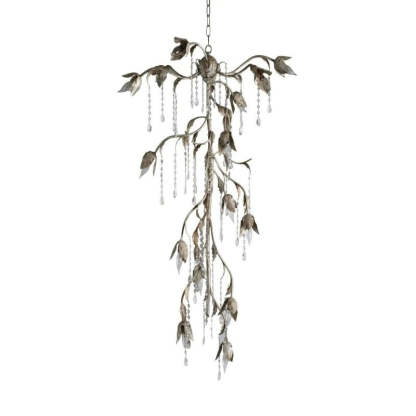 Gothic Viticci Cascade Chandelier 34"H -Silver-VaseLamps