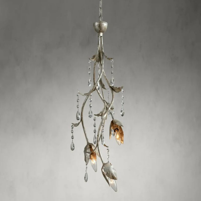 Gothic Viticci Pendant 28- Silver-VaseLamps