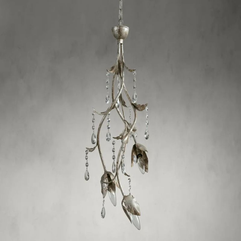 Gothic Viticci Pendant 28- Silver-VaseLamps