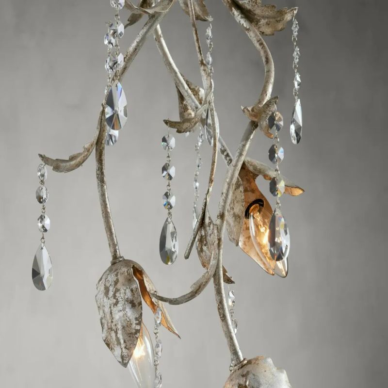 Gothic Viticci Pendant 28- Silver-VaseLamps