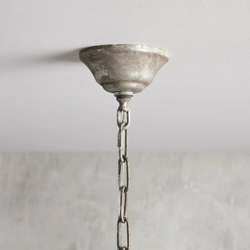 Gothic Viticci Rectangular Chandelier 52 " 61" 71"- Silver-VaseLamps