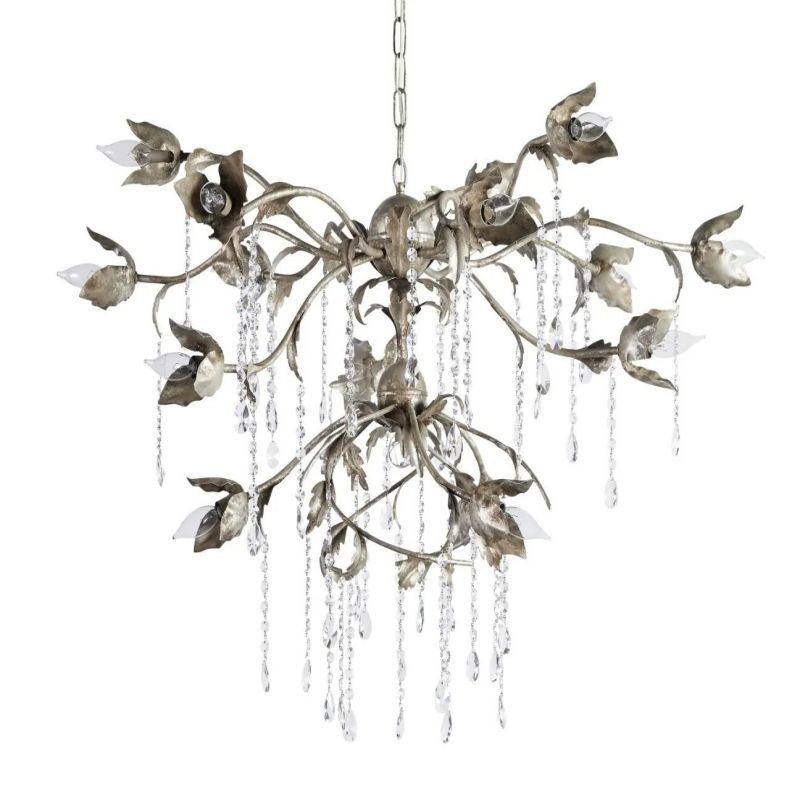 Gothic Viticci Round Chandelier 40"-Silver-VaseLamps