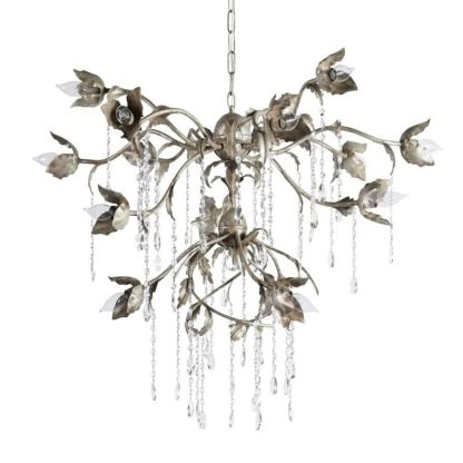 Gothic Viticci Round Chandelier 40"-Silver-VaseLamps
