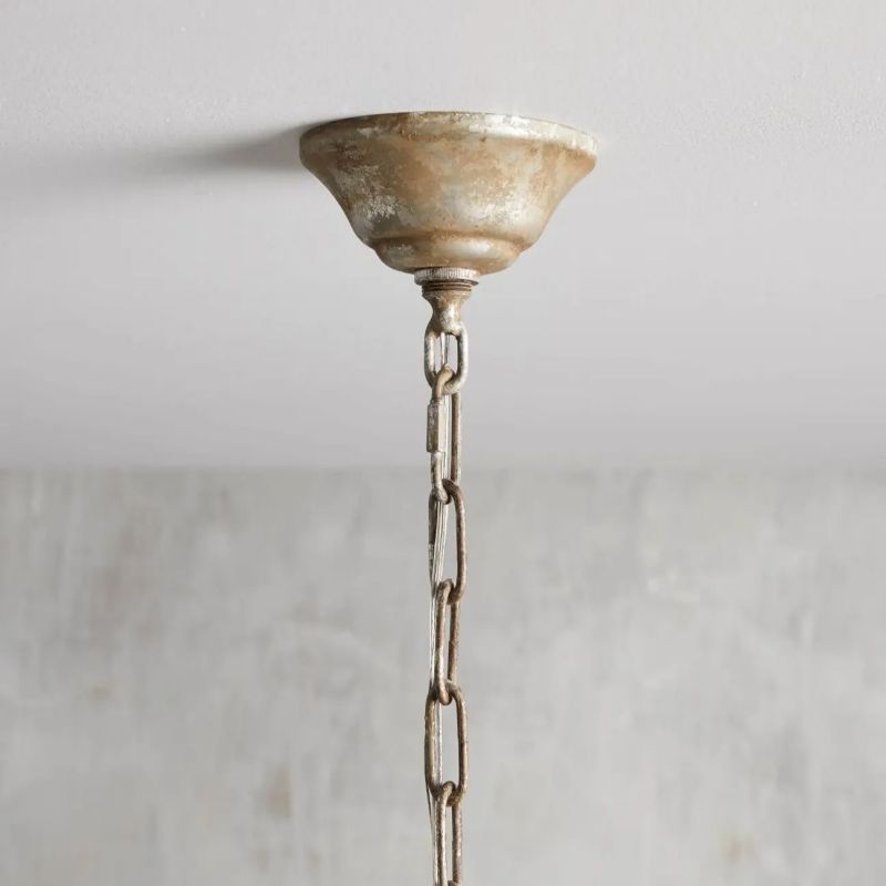 Gothic Viticci Round Chandelier 40"-Silver-VaseLamps