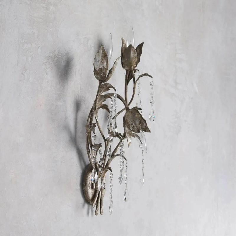 Gothic Viticcio Wall Sconce 3-Light 6-Light - Silver-VaseLamps