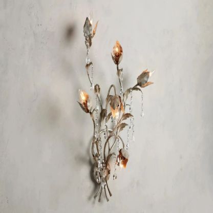 Gothic Viticcio Wall Sconce 3-Light 6-Light - Silver-VaseLamps