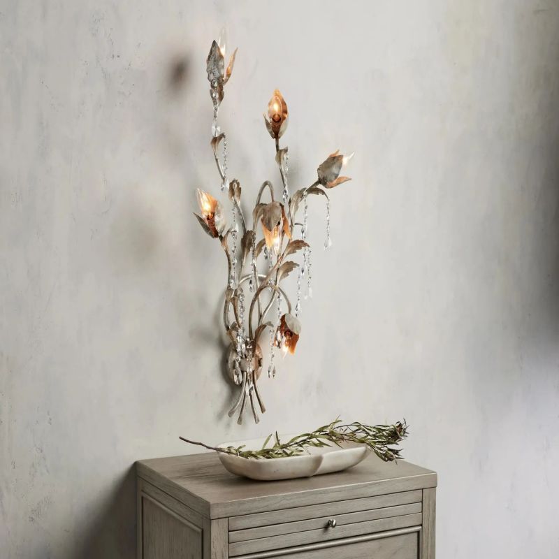 Gothic Viticcio Wall Sconce 3-Light 6-Light - Silver-VaseLamps