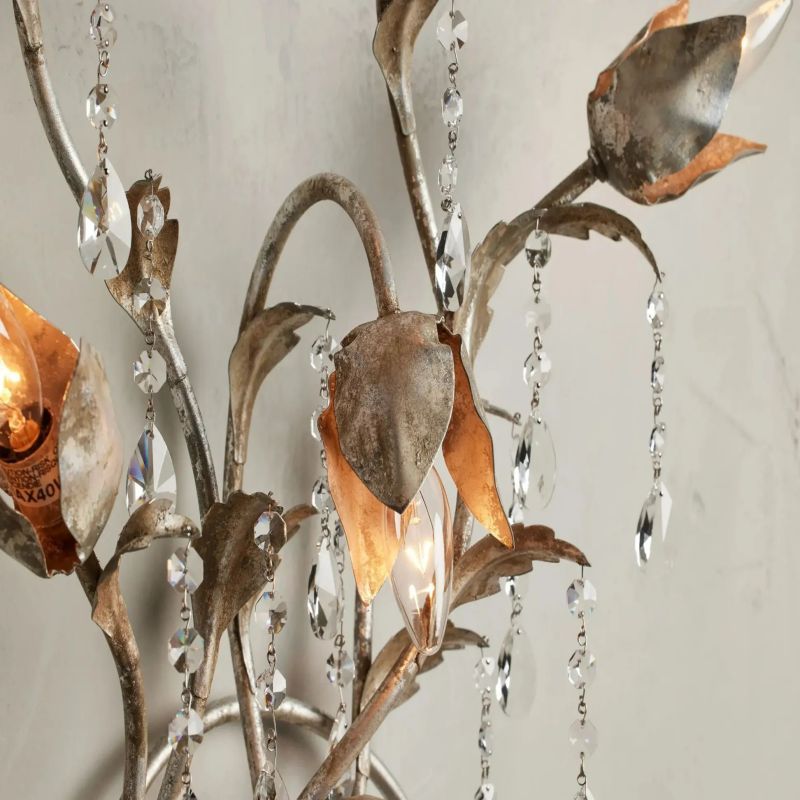 Gothic Viticcio Wall Sconce 3-Light 6-Light - Silver-VaseLamps