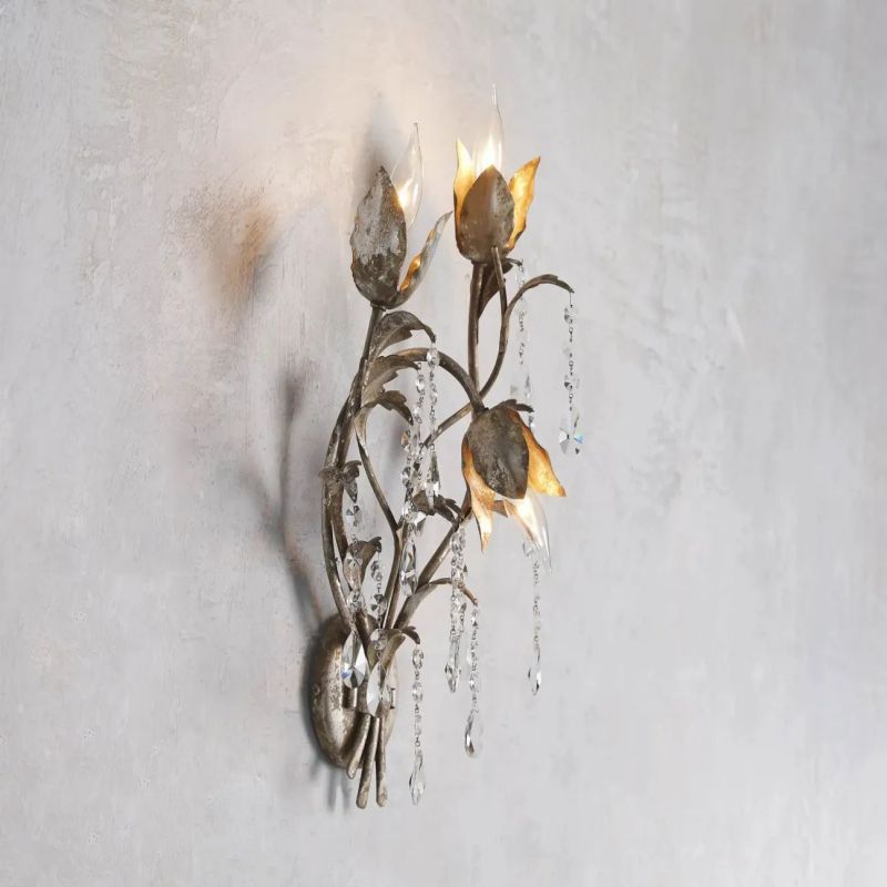 Gothic Viticcio Wall Sconce 3-Light 6-Light - Silver-VaseLamps