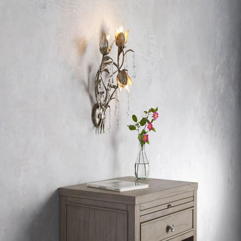 Gothic Viticcio Wall Sconce 3-Light 6-Light - Silver-VaseLamps
